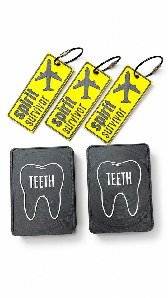 2 TEETH + 3 SPIRIT SURVIVOR BAGTAGS