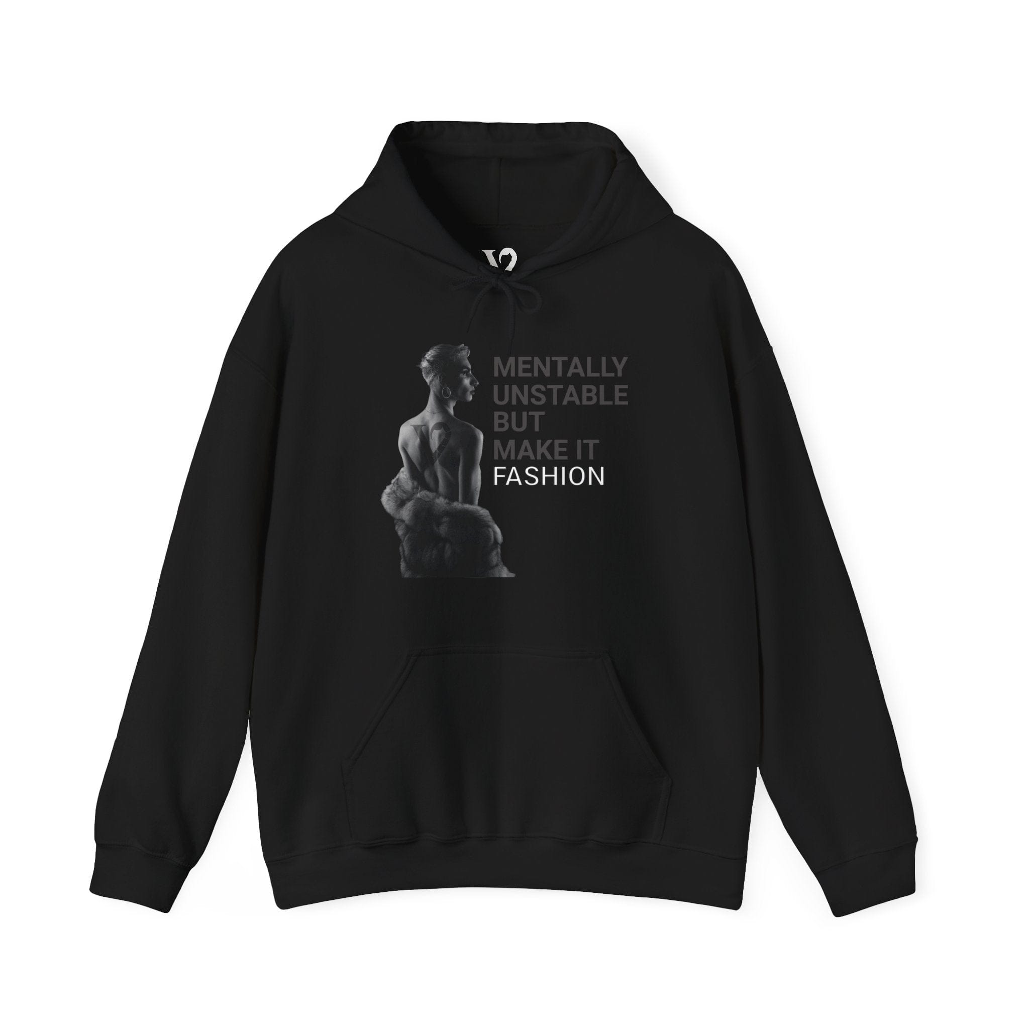 Printify Hoodie Black / S Venom Haus | MENTALLY UNSTABLE BUT MAKE IT FASHION | Premium Graphic Hoodie