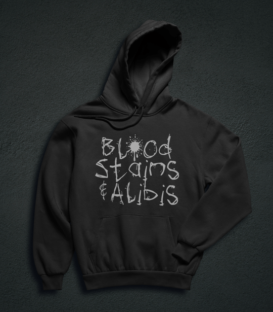 Printify Hoodie Venom Haus | BLOOD STAINS AND ALIBIS | Premium Graphic Hoodie