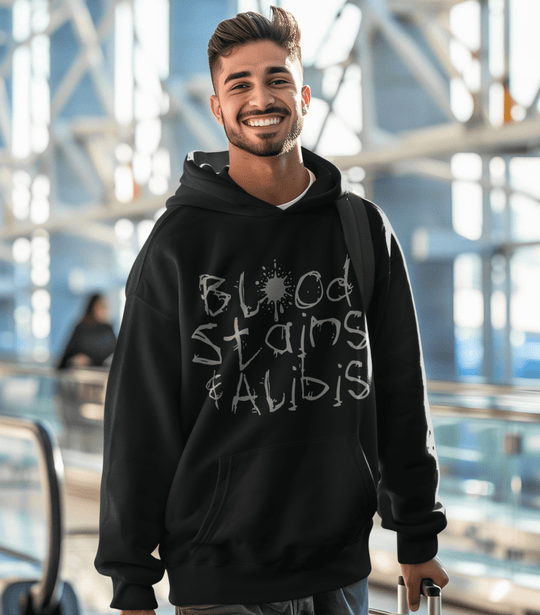 Printify Hoodie Venom Haus | BLOOD STAINS AND ALIBIS | Premium Graphic Hoodie