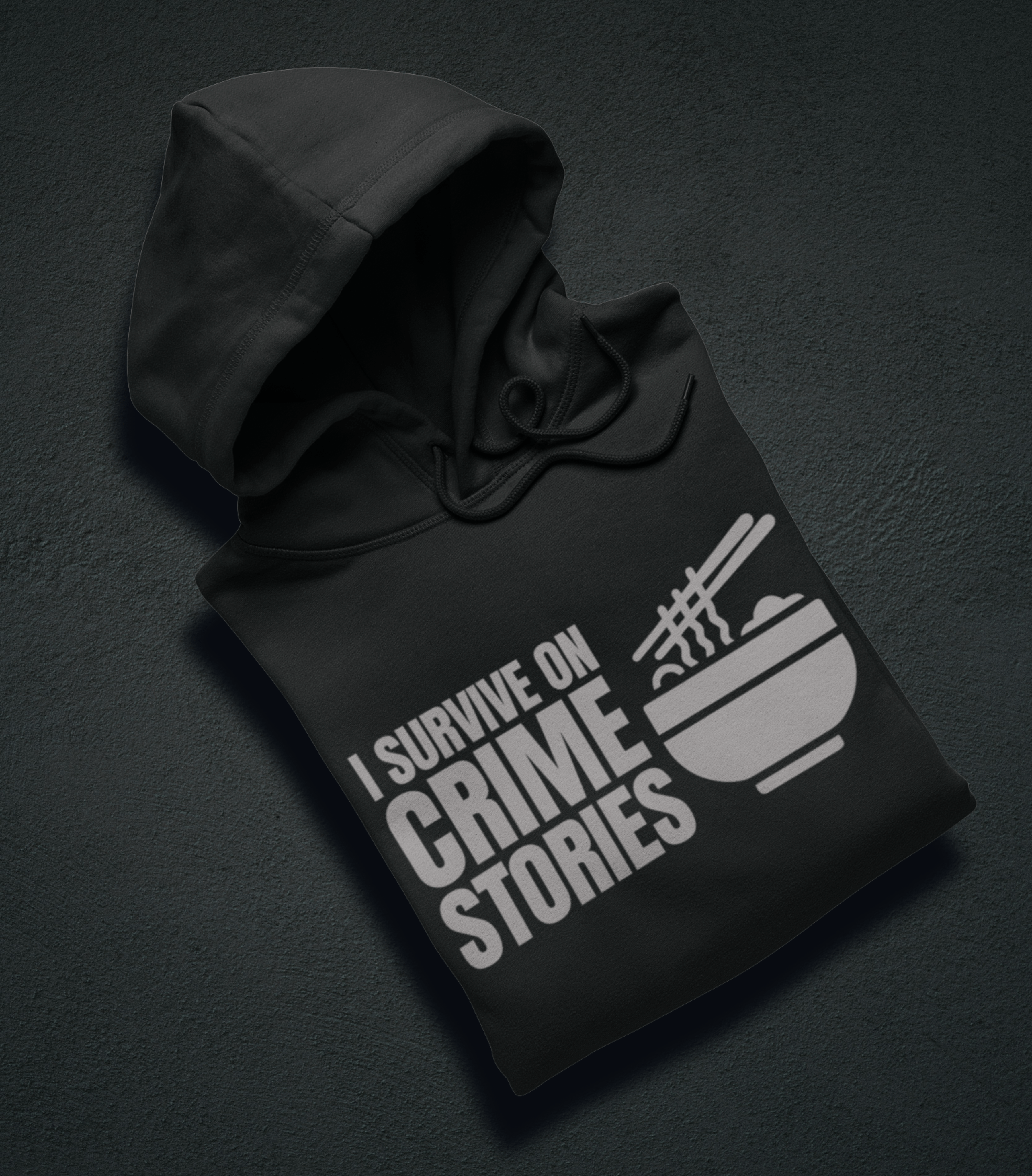 Printify Hoodie Venom Haus | I SURVIVE ON CRIME STORIES | Premium Graphic Hoodie