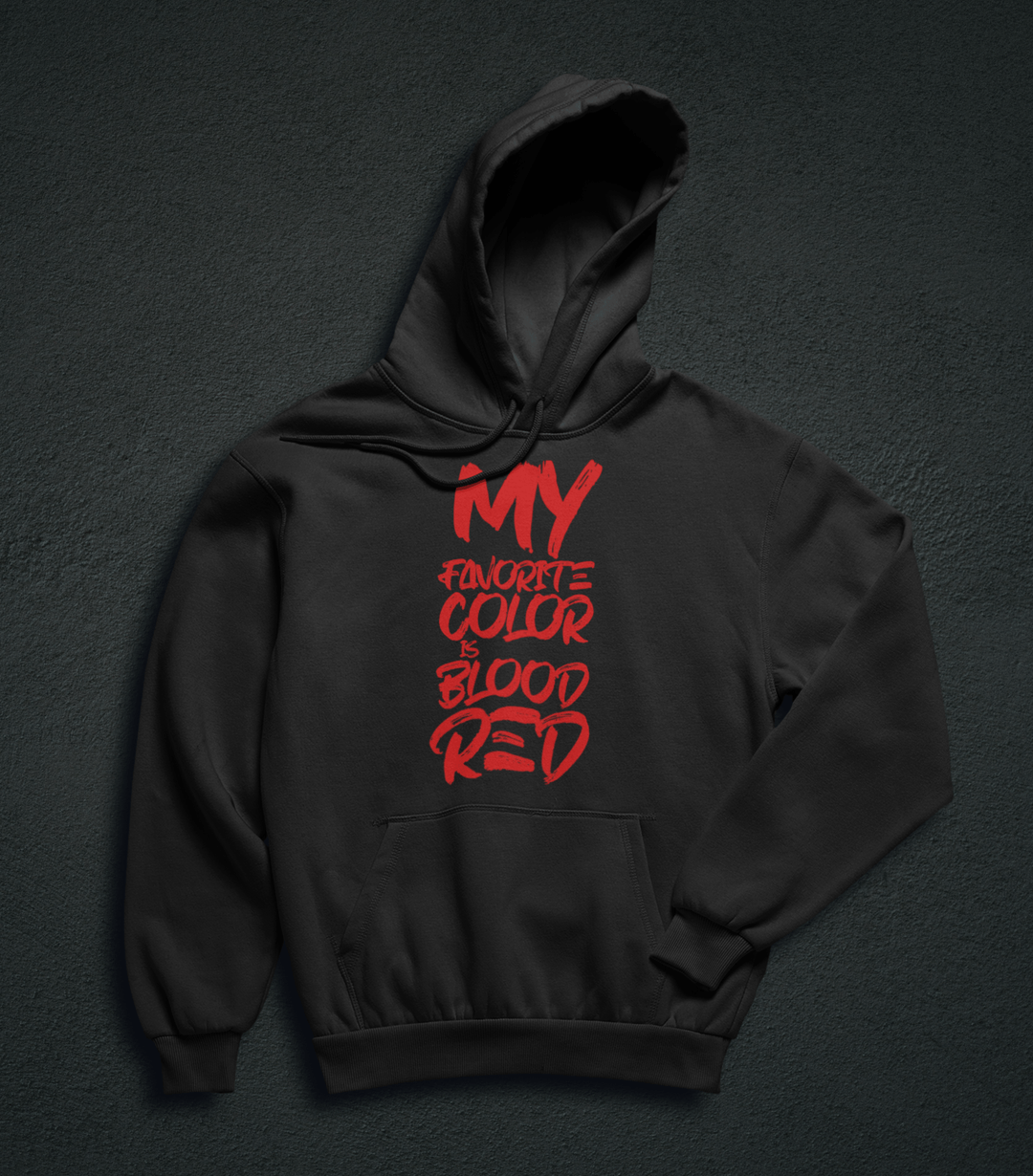 Printify Hoodie Venom Haus | MY FAVORITE COLOR IS BLOOD RED | Premium Graphic Hoodie