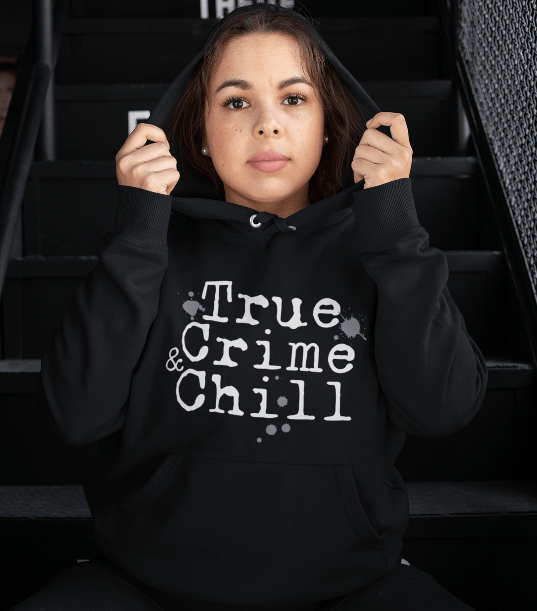 Printify Hoodie Venom Haus | TRUE CRIME AND CHILL | Premium Graphic Hoodie