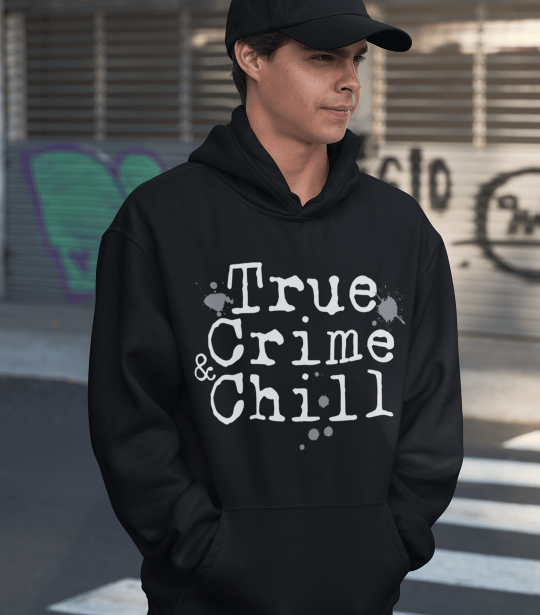 Printify Hoodie Venom Haus | TRUE CRIME AND CHILL | Premium Graphic Hoodie