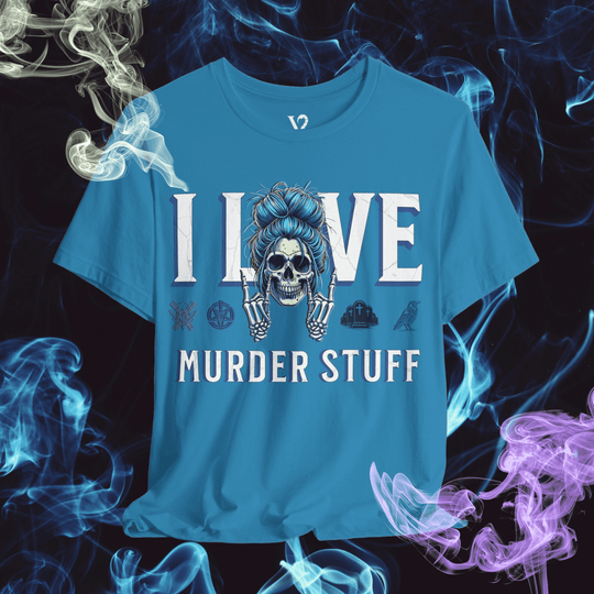 Printify T-Shirt Aqua / S Venom Haus | I LOVE MURDER STUFF | Graphic Tee