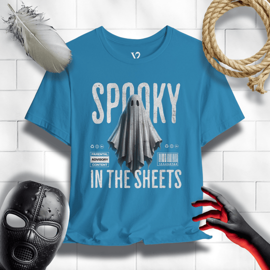 Printify T-Shirt Aqua / S Venom Haus | SPOOKY IN THE SHEETS | Graphic Tee