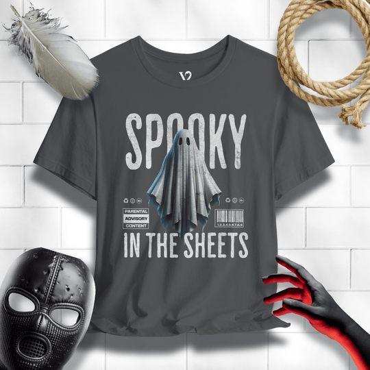 Printify T-Shirt Asphalt / S Venom Haus | SPOOKY IN THE SHEETS | Graphic Tee