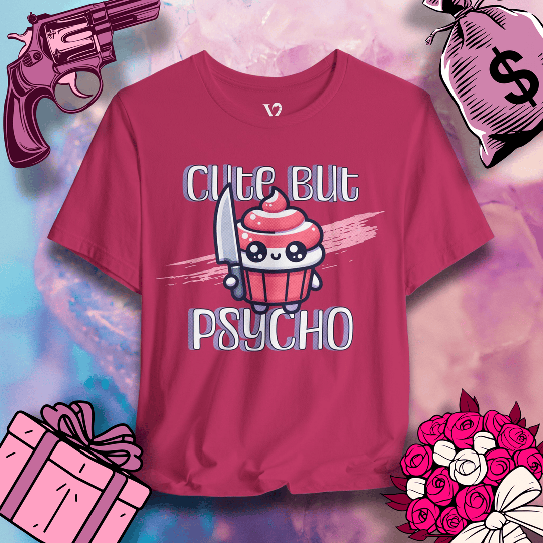 Printify T-Shirt Berry / S Venom Haus | CUTE BUT PSYCHO | Graphic Tee