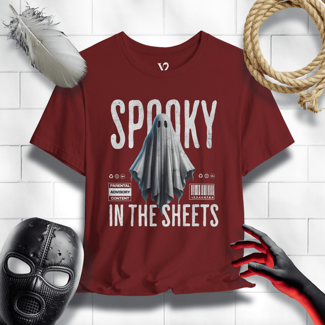 Printify T-Shirt Cardinal / S Venom Haus | SPOOKY IN THE SHEETS | Graphic Tee