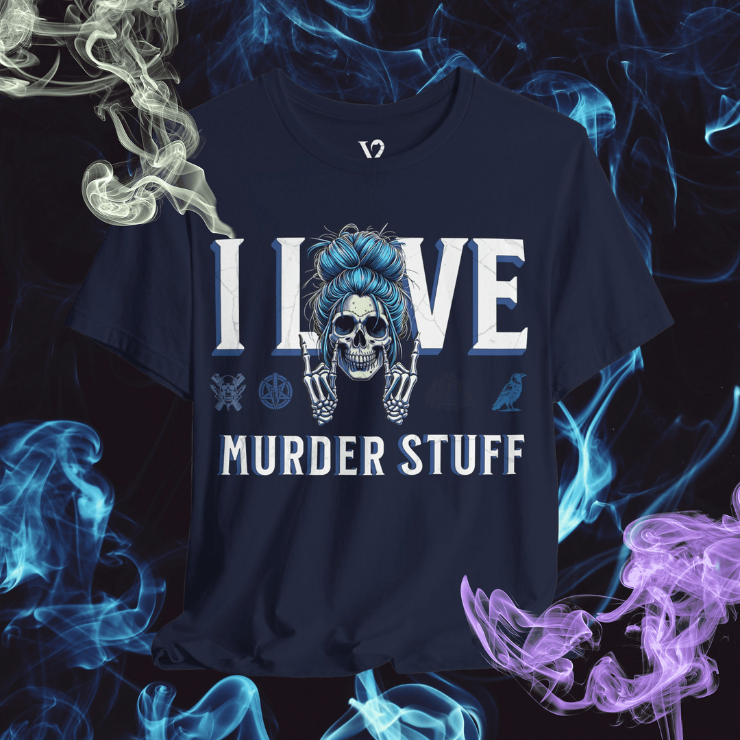 Printify T-Shirt Navy / S Venom Haus | I LOVE MURDER STUFF | Graphic Tee