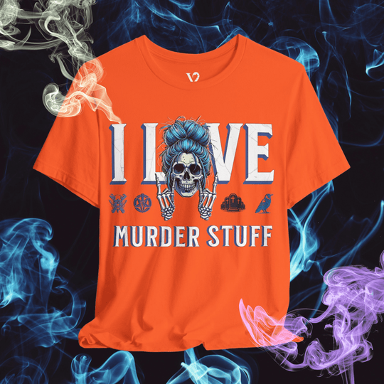 Printify T-Shirt Orange / S Venom Haus | I LOVE MURDER STUFF | Graphic Tee