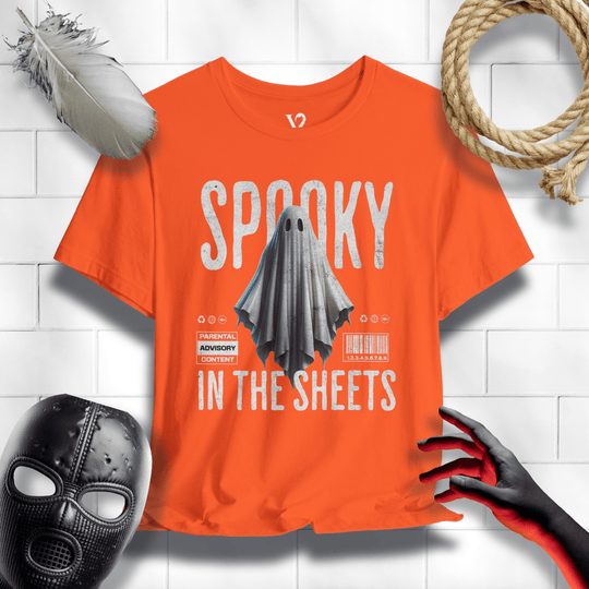 Printify T-Shirt Orange / S Venom Haus | SPOOKY IN THE SHEETS | Graphic Tee