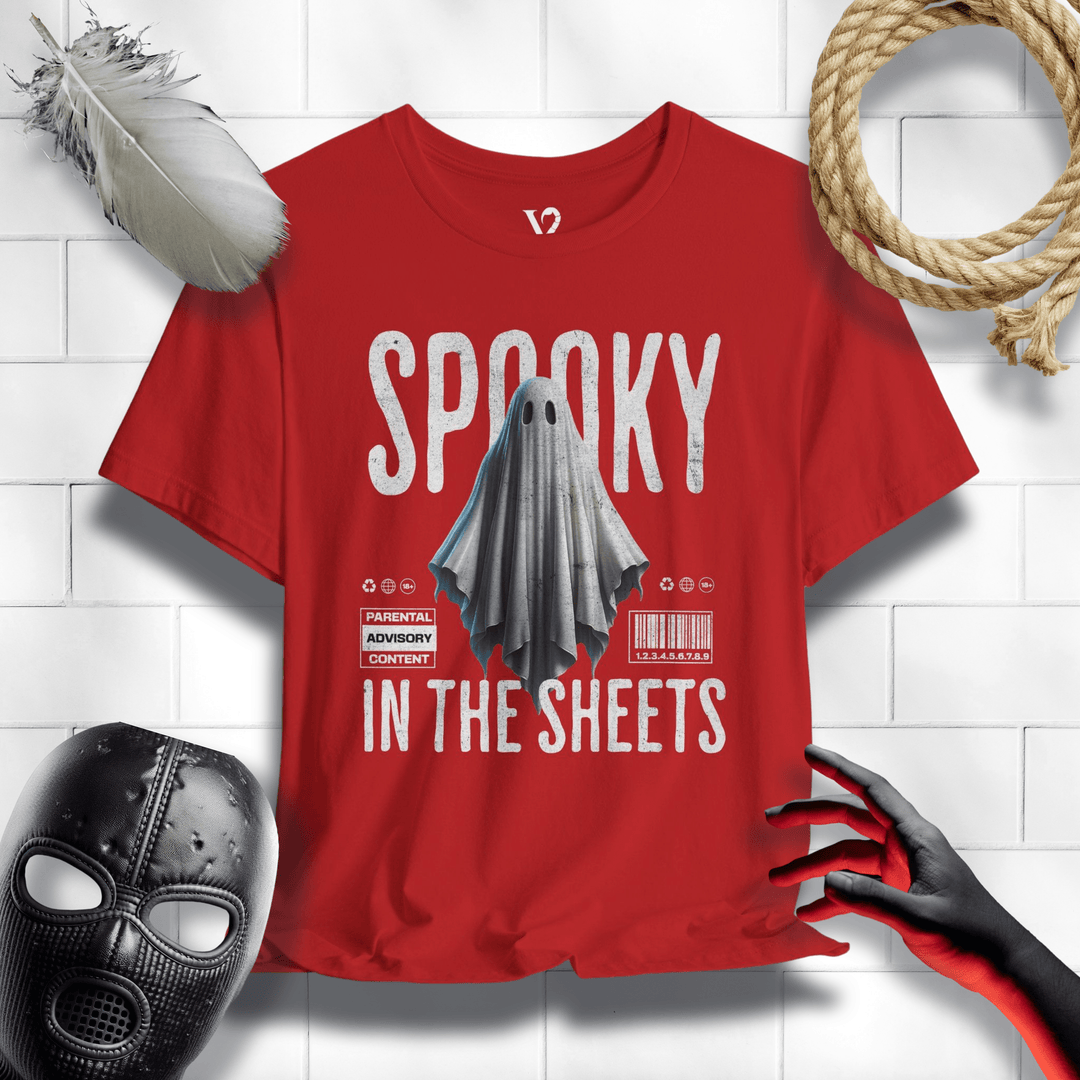 Printify T-Shirt Red / S Venom Haus | SPOOKY IN THE SHEETS | Graphic Tee