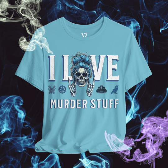 Printify T-Shirt Turquoise / S Venom Haus | I LOVE MURDER STUFF | Graphic Tee