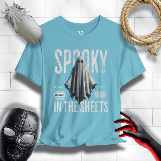 Printify T-Shirt Turquoise / S Venom Haus | SPOOKY IN THE SHEETS | Graphic Tee