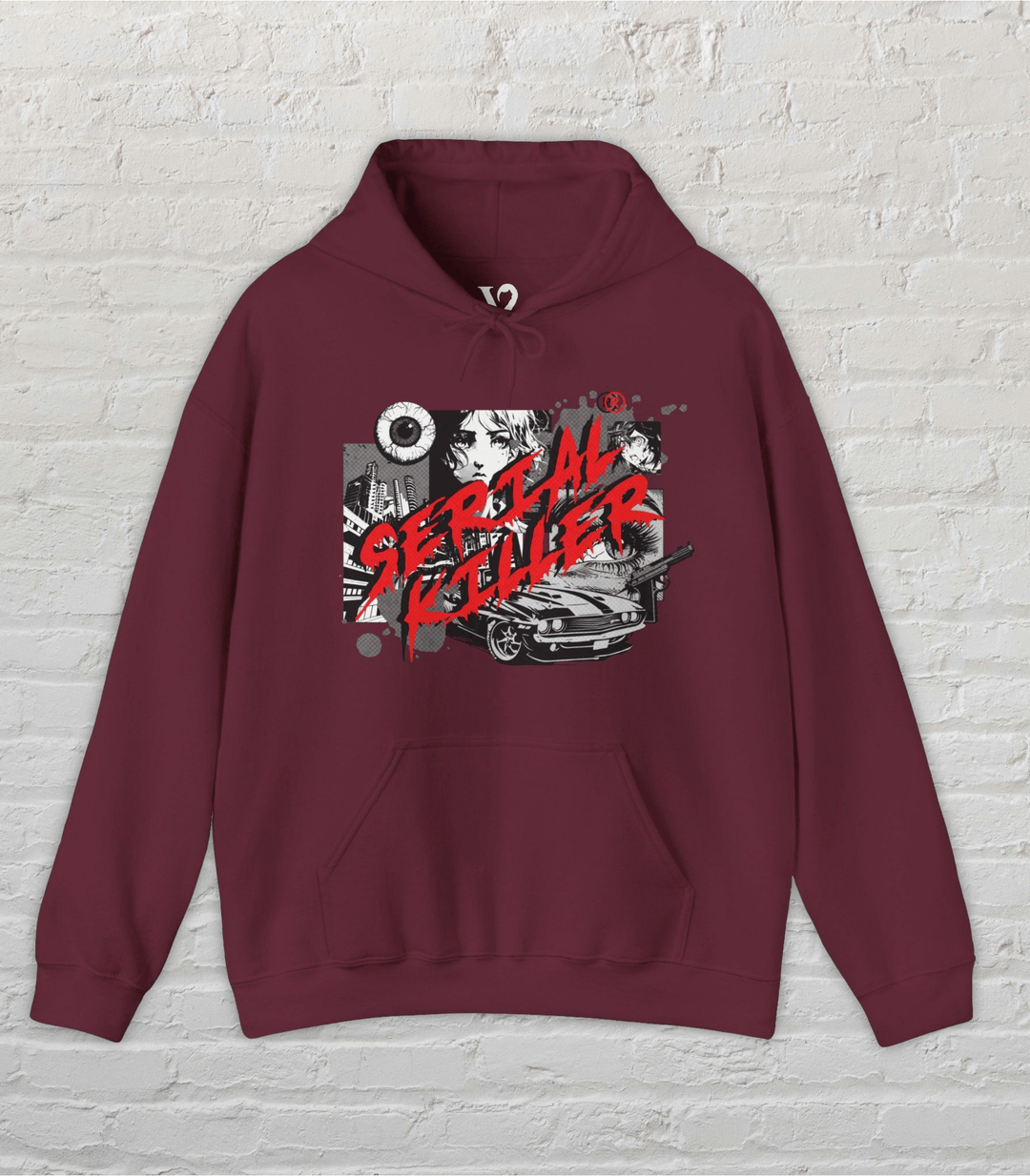 Venom Haus Hoodie Maroon / S Venom Haus | SERIAL KILLER - FEMME FATALE | Graphic Gaming Hoodie