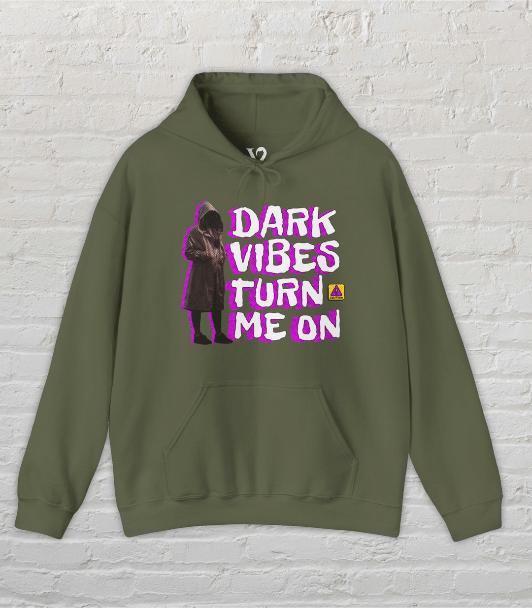 Venom Haus Hoodie Military Green / S Venom Haus | DARK VIBES TURN ME ON | Graphic Hoodie