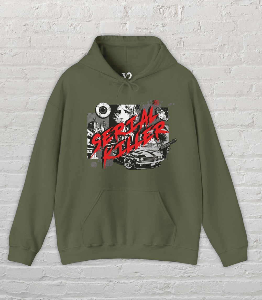 Venom Haus Hoodie Military Green / S Venom Haus | SERIAL KILLER - FEMME FATALE | Graphic Gaming Hoodie